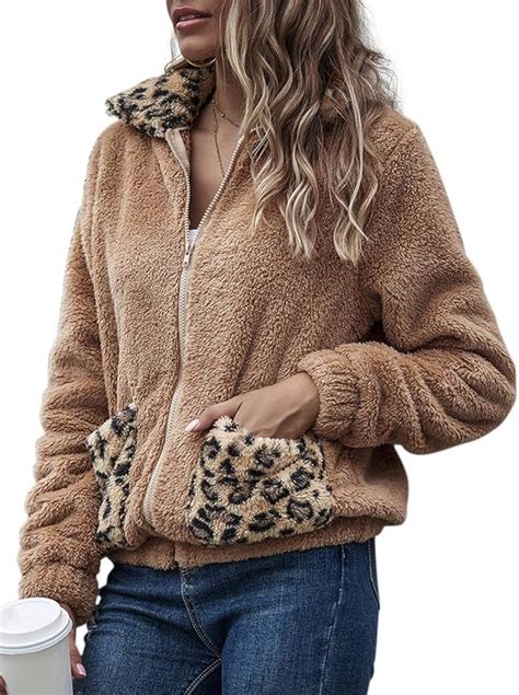 leopard fuzzy jacket|Amazon.com: Leopard Womens Jacket.